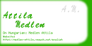 attila medlen business card